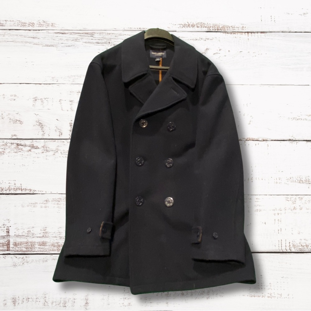Daniel Cremieux Collection Double Breasted Wool Pea Coat